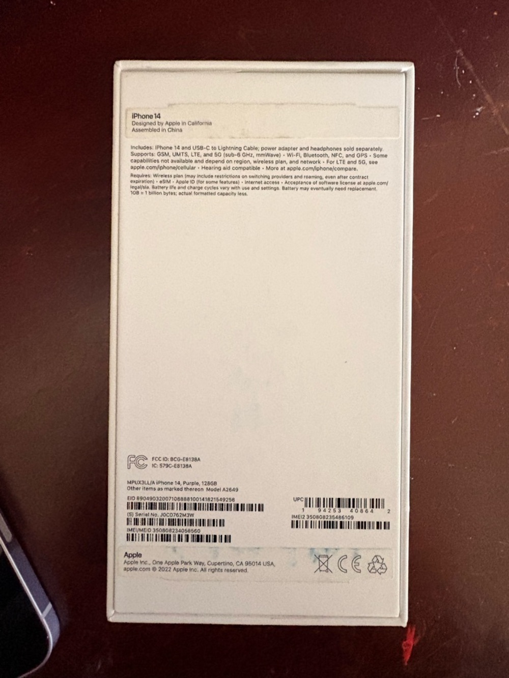 2 Apple iPhone 14’s/Lavender w/Dual Rear Cameras/128GB/GREAT Condition-w/Boxes🤩 - Picture 6 of 10
